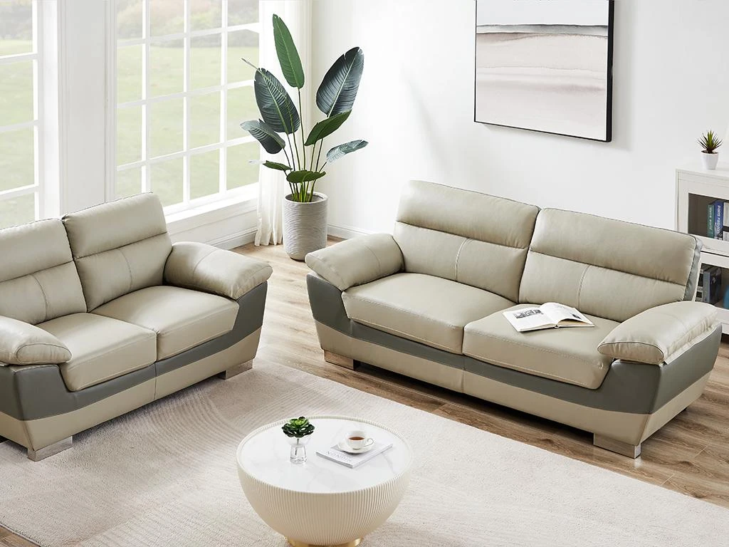 Canapé 3 Places En Cuir FRANCESCA - Taupe 10 Canapé 3 Places En Cuir FRANCESCA - Taupe – Image 10