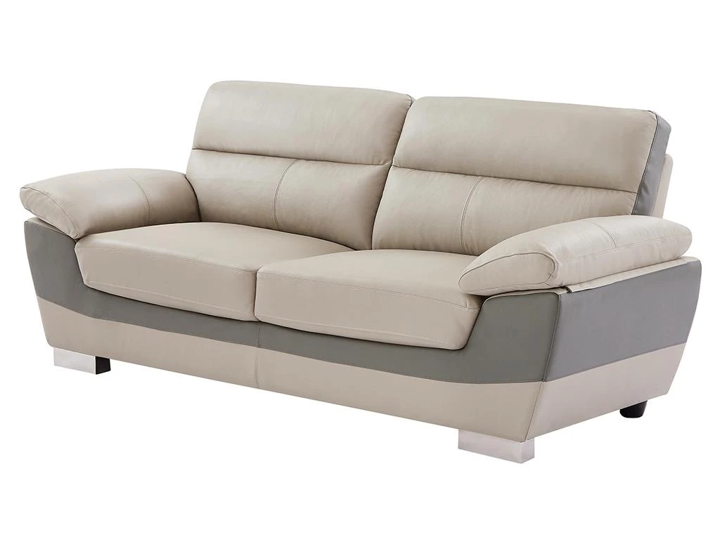 Canapé 3 Places En Cuir FRANCESCA - Taupe 4 Canapé 3 Places En Cuir FRANCESCA - Taupe – Image 4