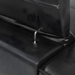 Canapé D'angle Gauche En Cuir De Buffle Noir ANDOR 23 Canapé D'angle Gauche En Cuir De Buffle Noir ANDOR -Promos Chesteris Boutique canape 481071