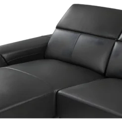 Canapé D'angle Gauche En Cuir De Buffle Noir ANDOR 22 Canapé D'angle Gauche En Cuir De Buffle Noir ANDOR -Promos Chesteris Boutique canape 481077