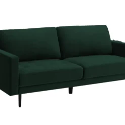 Canapé 3 Places En Velours Vert Sapin ESTELA 9 Canapé 3 Places En Velours Vert Sapin ESTELA -Promos Chesteris Boutique canape 4837473