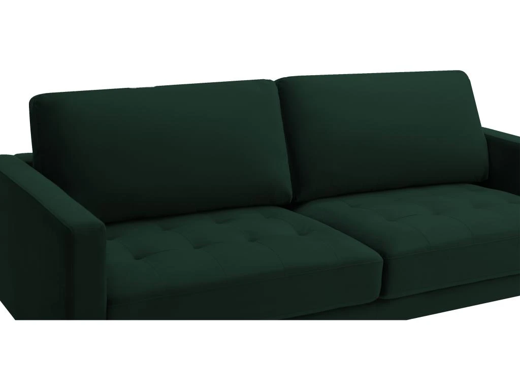 Canapé 3 Places En Velours Vert Sapin ESTELA 4 Canapé 3 Places En Velours Vert Sapin ESTELA – Image 4