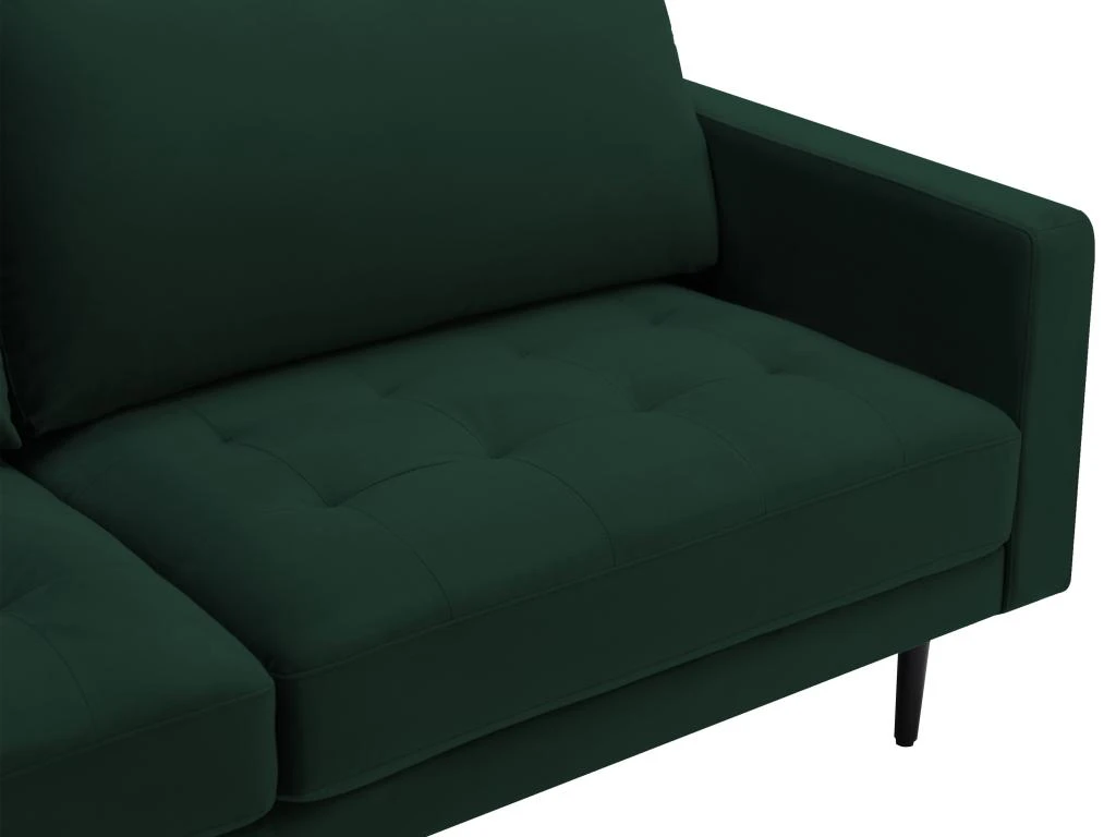 Canapé 3 Places En Velours Vert Sapin ESTELA 5 Canapé 3 Places En Velours Vert Sapin ESTELA – Image 5