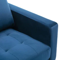 Canapé 3 Places En Velours Bleu ESTELA -Promos Chesteris Boutique canape 4837565