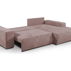 Canapé D'angle Convertible En Velours Côtelé Rose AMELIA De Pascal Morabito - Angle Droit 10 Canapé D'angle Convertible En Velours Côtelé Rose AMELIA De Pascal Morabito - Angle Droit -Promos Chesteris Boutique canape 487139