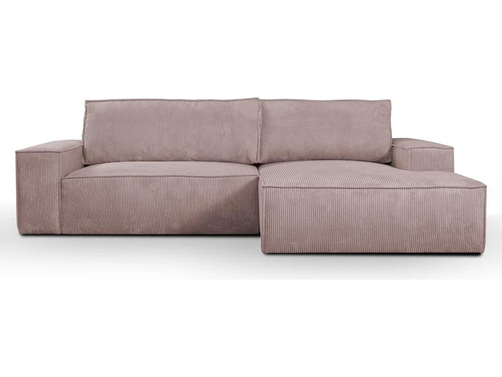 Canapé D'angle Convertible En Velours Côtelé Rose AMELIA De Pascal Morabito - Angle Droit 3 Canapé D'angle Convertible En Velours Côtelé Rose AMELIA De Pascal Morabito - Angle Droit – Image 3
