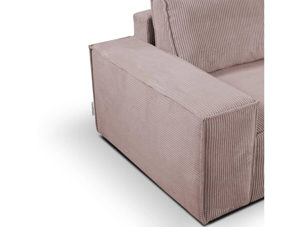 Canapé D'angle Convertible En Velours Côtelé Rose AMELIA De Pascal Morabito - Angle Droit 5 Canapé D'angle Convertible En Velours Côtelé Rose AMELIA De Pascal Morabito - Angle Droit – Image 5