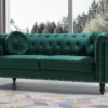 Canapé 3 Places En Velours Vert émeraude TURNER
