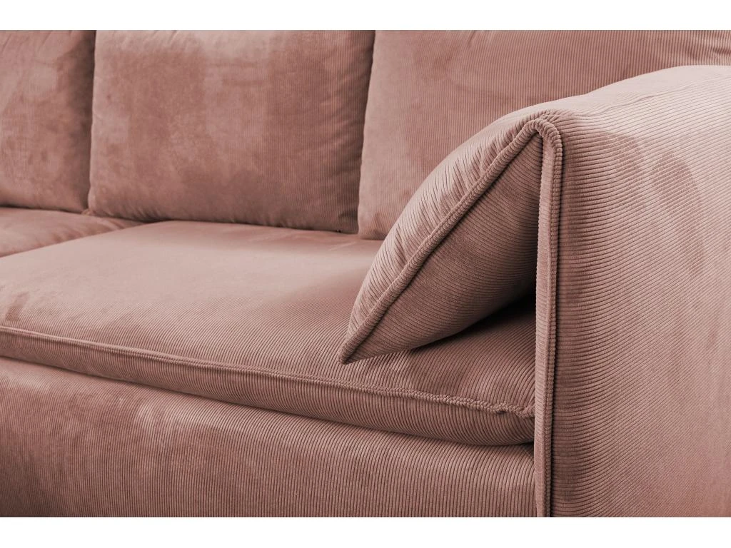 Canapé D'angle Convertible En Velours Côtelé Rose TEODORA De PASCAL MORABITO - Angle Gauche 7 Canapé D'angle Convertible En Velours Côtelé Rose TEODORA De PASCAL MORABITO - Angle Gauche – Image 7