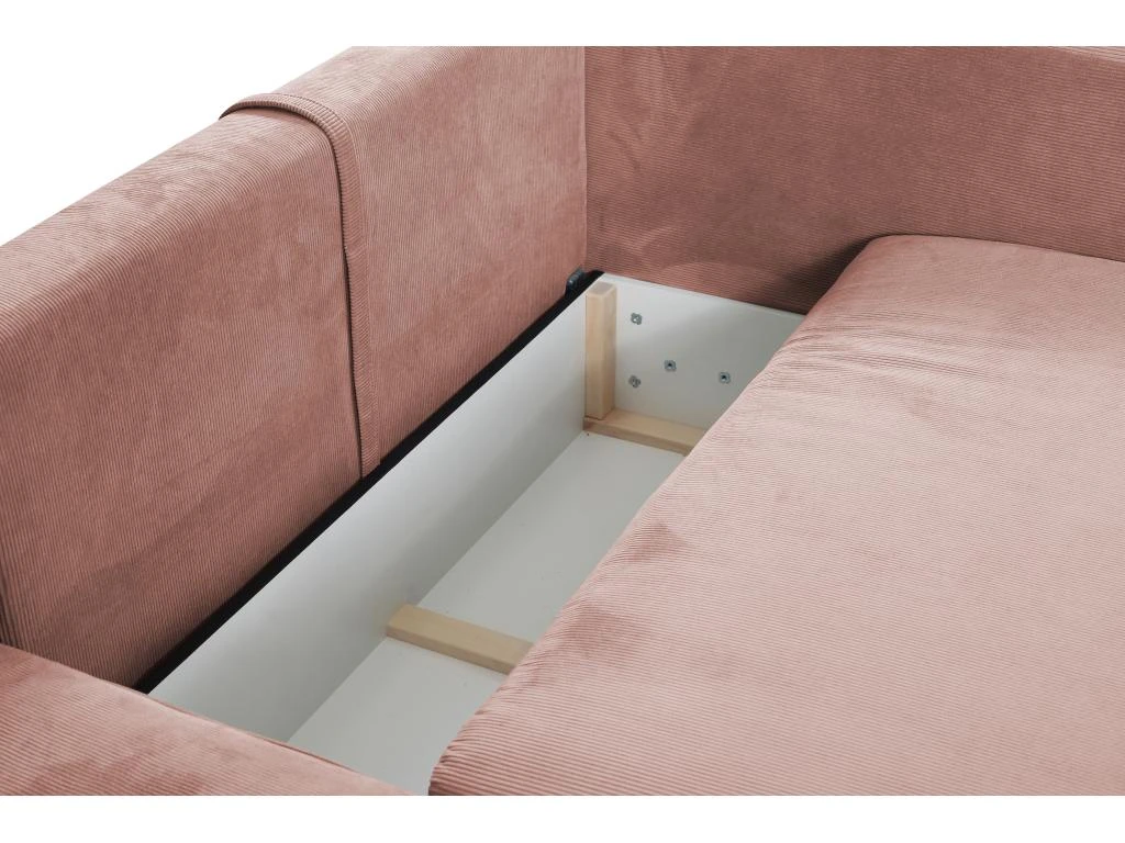 Canapé D'angle Convertible En Velours Côtelé Rose TEODORA De PASCAL MORABITO - Angle Gauche 6 Canapé D'angle Convertible En Velours Côtelé Rose TEODORA De PASCAL MORABITO - Angle Gauche – Image 6