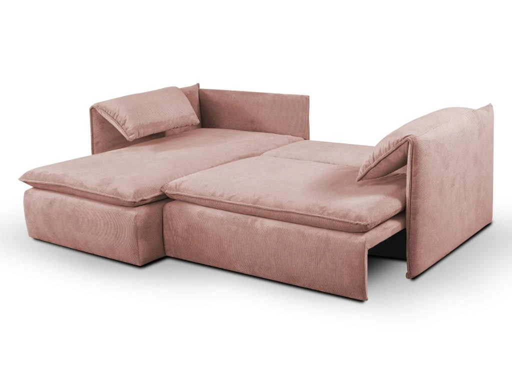 Canapé D'angle Convertible En Velours Côtelé Rose TEODORA De PASCAL MORABITO - Angle Gauche 5 Canapé D'angle Convertible En Velours Côtelé Rose TEODORA De PASCAL MORABITO - Angle Gauche – Image 5