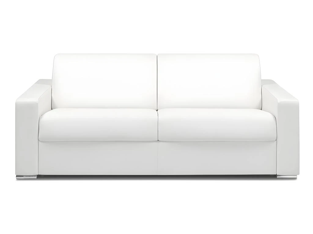 Canapé 4 Places Convertible Express En Simili CALITO - Blanc - Couchage 160 Cm - Matelas 22 Cm Avec Mémoire De Forme DUNLOPILLO 1 Canapé 4 Places Convertible Express En Simili CALITO - Blanc - Couchage 160 Cm - Matelas 22 Cm Avec Mémoire De Forme DUNLOPILLO