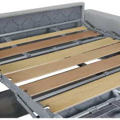 Canapé 3 Places Convertible Express En Simili CALITO - Noir - Couchage Lattes Larges 140 Cm - Matelas 14 Cm Avec Mémoire De Forme DUNLOPILLO -Promos Chesteris Boutique canape 489465