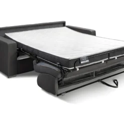 Canapé 4 Places Convertible Express En Simili CALITO - Blanc - Couchage Lattes Larges 160 Cm - Matelas 14 Cm Avec Mémoire De Forme DUNLOPILLO -Promos Chesteris Boutique canape 489589