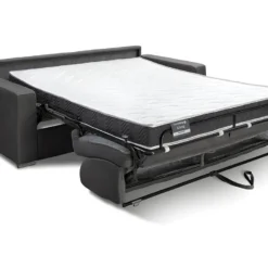 Canapé 4 Places Convertible Express En Simili CALITO - Blanc - Couchage Lattes Larges 160 Cm - Matelas 16 Cm Avec Mousse à Mémoire De Forme DUNLOPILLO -Promos Chesteris Boutique canape 489637