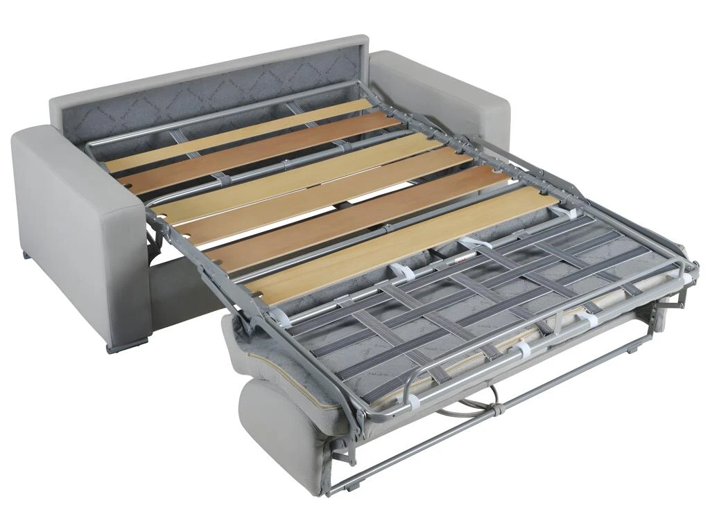 Canapé 4 Places Convertible Express En Velours CALITO - Bleu Nuit - Couchage Lattes Larges 160 Cm - Matelas 22 Cm Avec Mémoire De Forme DUNLOPILLO 4 Canapé 4 Places Convertible Express En Velours CALITO - Bleu Nuit - Couchage Lattes Larges 160 Cm - Matelas 22 Cm Avec Mémoire De Forme DUNLOPILLO – Image 4