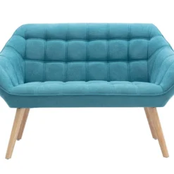 Canapé 2 Places En Tissu Bleu CASERTA 10 Canapé 2 Places En Tissu Bleu CASERTA -Promos Chesteris Boutique canape 492075