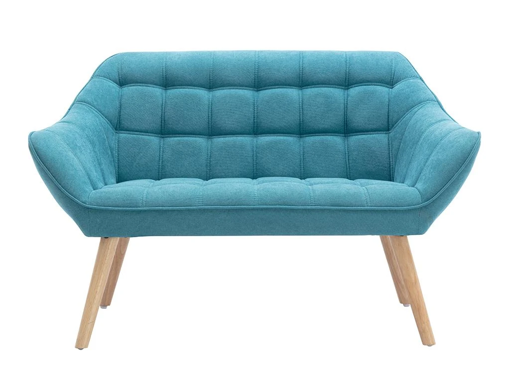 Canapé 2 Places En Tissu Bleu CASERTA 3 Canapé 2 Places En Tissu Bleu CASERTA – Image 3