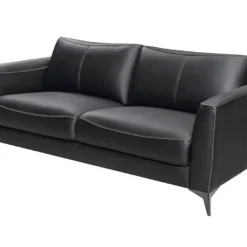 Canapé 3 Places En Cuir Noir Et Passepoil Gris BATUCO 17 Canapé 3 Places En Cuir Noir Et Passepoil Gris BATUCO -Promos Chesteris Boutique canape 495913