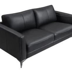 Canapé 3 Places En Cuir Noir Et Passepoil Gris BATUCO 15 Canapé 3 Places En Cuir Noir Et Passepoil Gris BATUCO -Promos Chesteris Boutique canape 495917