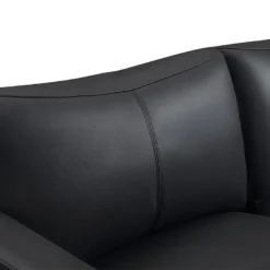 Canapé 3 Places En Cuir Noir Et Passepoil Gris BATUCO 13 Canapé 3 Places En Cuir Noir Et Passepoil Gris BATUCO -Promos Chesteris Boutique canape 495921