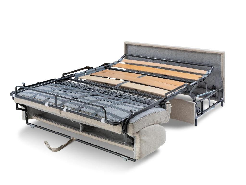 Canapé 3 Places Convertible Express En Simili EMIR - Noir - Couchage à Lattes Larges 140 Cm - Matelas 14 Cm 5 Canapé 3 Places Convertible Express En Simili EMIR - Noir - Couchage à Lattes Larges 140 Cm - Matelas 14 Cm – Image 5