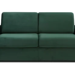 Canapé 3 Places Convertible Express En Velours CALIFE - Vert Sapin - Couchage à Lattes Larges 140 Cm - Matelas 14 Cm -Promos Chesteris Boutique canape 503527