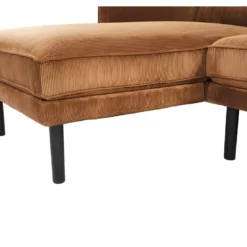 Canapé D'angle Gauche En Velours Côtelé Camel MIKE -Promos Chesteris Boutique canape 504251