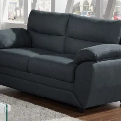 Canapé 2 Places MANOA En Tissu - Anthracite