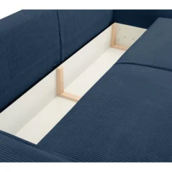 Canapé 4 Places Convertible En Velours Côtelé Bleu Marine AMELIA De Pascal Morabito -Promos Chesteris Boutique canape 507563