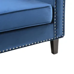 Canapé 3 Places En Velours Bleu MASULI -Promos Chesteris Boutique canape 6007141