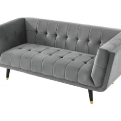 Canapé 3 Places SAMANTHA II En Velours - Gris 9 Canapé 3 Places SAMANTHA II En Velours - Gris -Promos Chesteris Boutique canape 667363