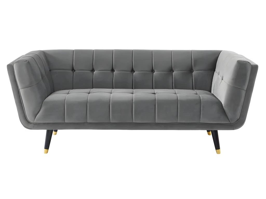 Canapé 3 Places SAMANTHA II En Velours - Gris 3 Canapé 3 Places SAMANTHA II En Velours - Gris – Image 3