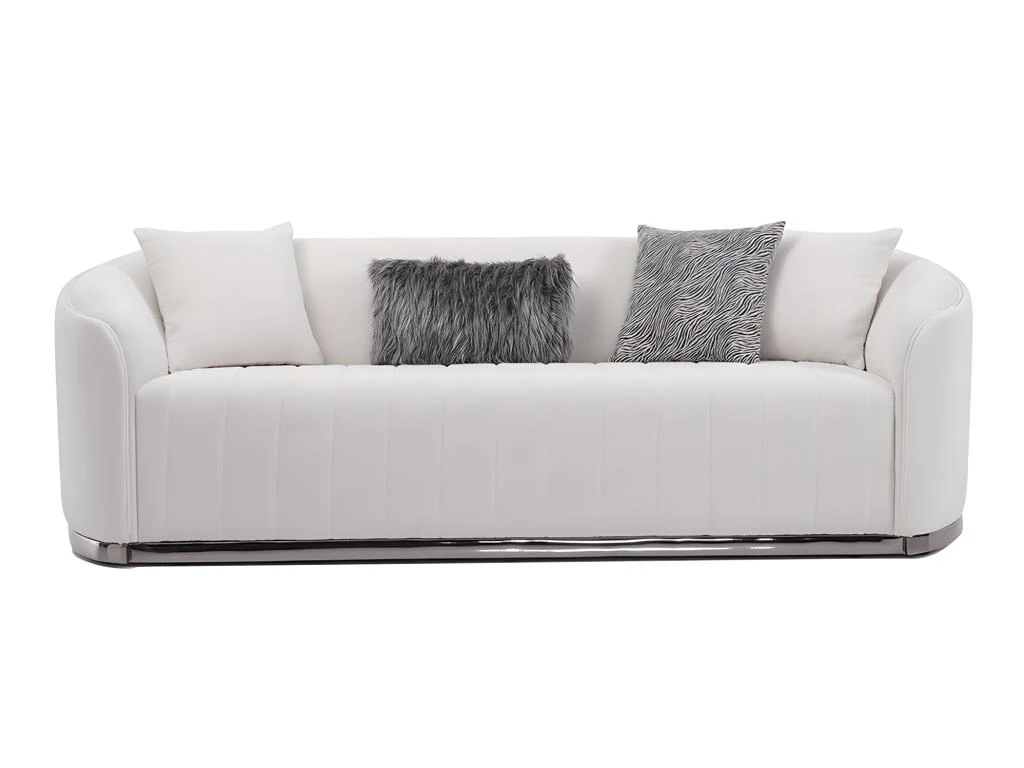 Canapé 3 Places En Tissu Bouclette Blanc Cassé ELFIRA De Pascal Morabito 6 Canapé 3 Places En Tissu Bouclette Blanc Cassé ELFIRA De Pascal Morabito – Image 6