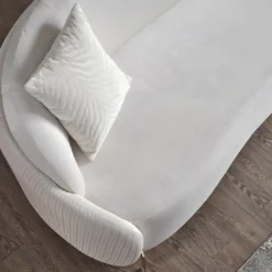 Canapé 3 Places En Velours Blanc Cassé LAMIA De Pascal Morabito 7 Canapé 3 Places En Velours Blanc Cassé LAMIA De Pascal Morabito -Promos Chesteris Boutique canape 671389