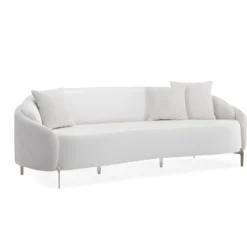 Canapé 3 Places En Velours Blanc Cassé LAMIA De Pascal Morabito