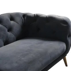 Canapé 3 Places En Velours Anthracite DEFNE 11 Canapé 3 Places En Velours Anthracite DEFNE -Promos Chesteris Boutique canape 714879