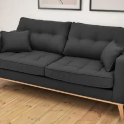 Canapé 3 Places En Tissu Anthracite KENZA 9 Canapé 3 Places En Tissu Anthracite KENZA -Promos Chesteris Boutique canape 7199801