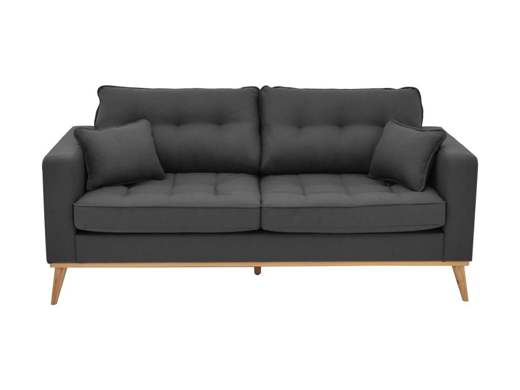 Canapé 3 Places En Tissu Anthracite KENZA 4 Canapé 3 Places En Tissu Anthracite KENZA – Image 4