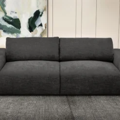 Canapé 3 Places En Tissu Anthracite GLADYS