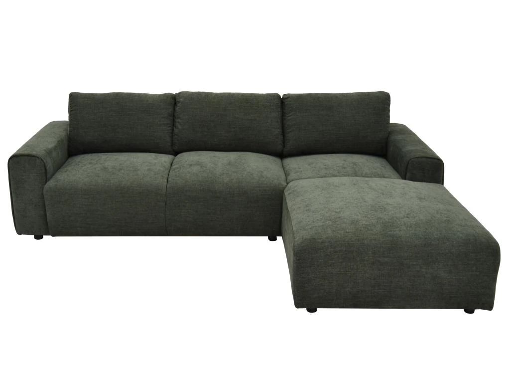 Canapé D'angle Droit En Tissu Vert Sapin GLADYS 3 Canapé D'angle Droit En Tissu Vert Sapin GLADYS – Image 3