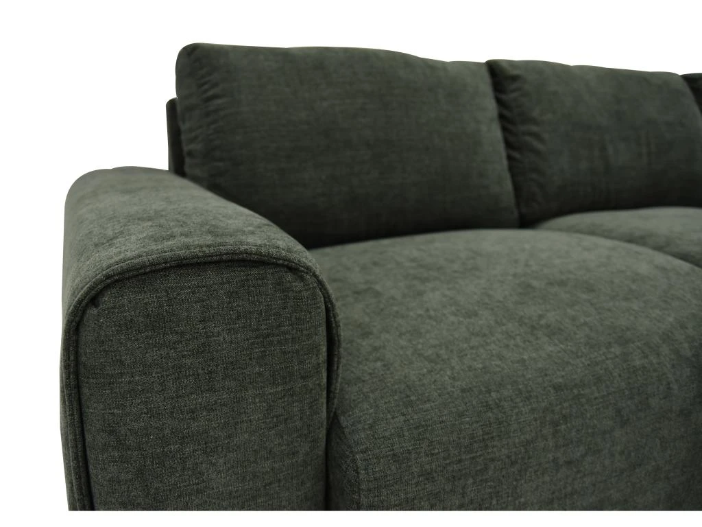 Canapé D'angle Droit En Tissu Vert Sapin GLADYS 5 Canapé D'angle Droit En Tissu Vert Sapin GLADYS – Image 5
