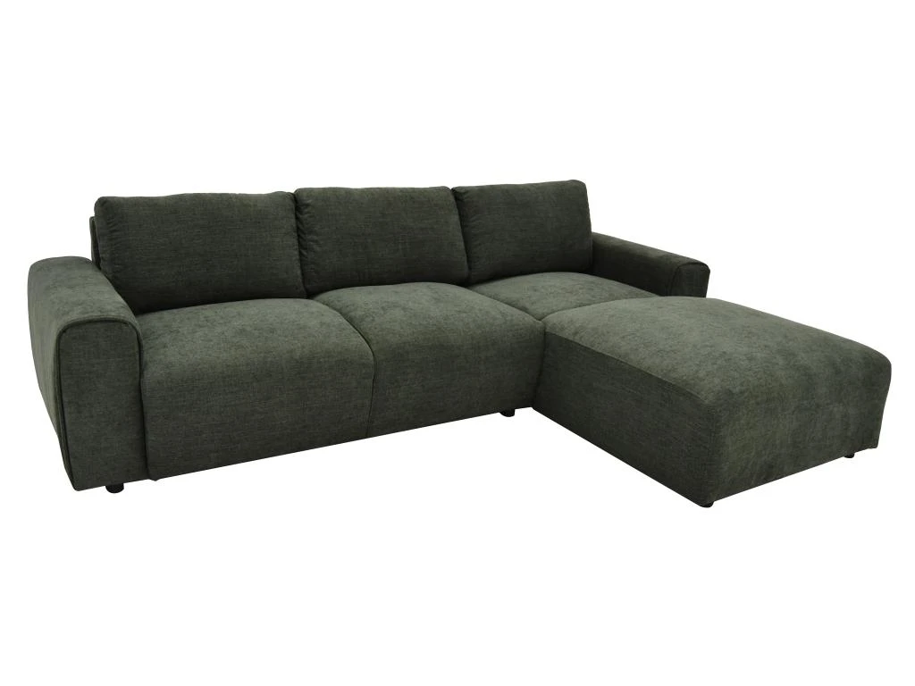 Canapé D'angle Droit En Tissu Vert Sapin GLADYS 4 Canapé D'angle Droit En Tissu Vert Sapin GLADYS – Image 4