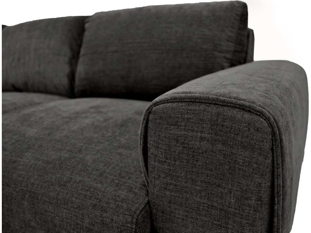 Canapé D'angle Droit En Tissu Anthracite GLADYS 5 Canapé D'angle Droit En Tissu Anthracite GLADYS – Image 5