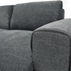 Canapé D'angle Droit En Tissu Bleu Gris GLADYS 9 Canapé D'angle Droit En Tissu Bleu Gris GLADYS -Promos Chesteris Boutique canape 7762293