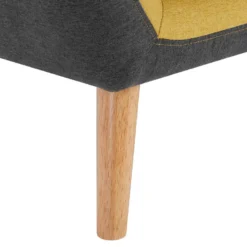 Canapé 2 Places En Tissu Jaune Et Anthracite SERTI II -Promos Chesteris Boutique canape 8119989