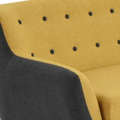 Canapé 2 Places En Tissu Jaune Et Anthracite SERTI II -Promos Chesteris Boutique canape 8120005