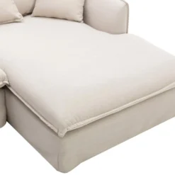 Canapé D'angle Droit En Tissu Beige DOROTY -Promos Chesteris Boutique canape 8228331