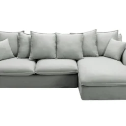 Canapé D'angle Droit En Tissu Gris Clair DOROTY -Promos Chesteris Boutique canape 8228995