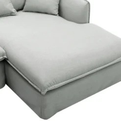 Canapé D'angle Droit En Tissu Gris Clair DOROTY -Promos Chesteris Boutique canape 8229379